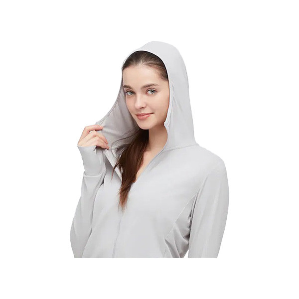 Uniqlo Airism UV Protection Zipped Hoodie(Women) - Grey 