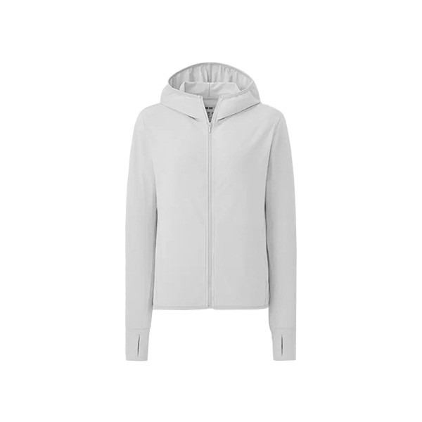 Uniqlo Airism UV Protection Zipped Hoodie(Women) - Grey 