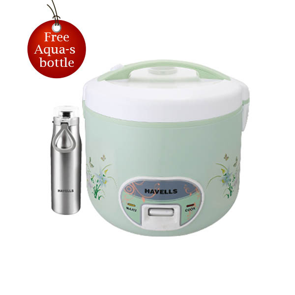 Havells Max Cook Deluxe Rice Cooker 2.8 L Free AQUA S Water