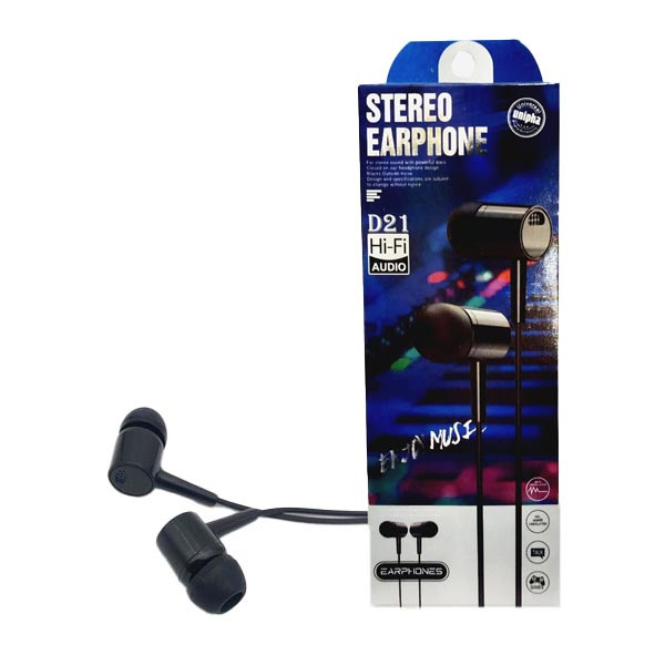 Stereo earphone top d21