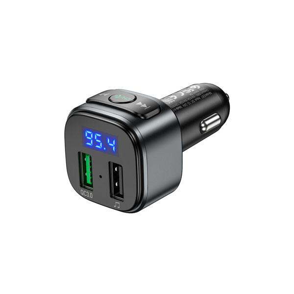 Hoco Car Charger with Wireless FM Transmitter- E67 Fighter