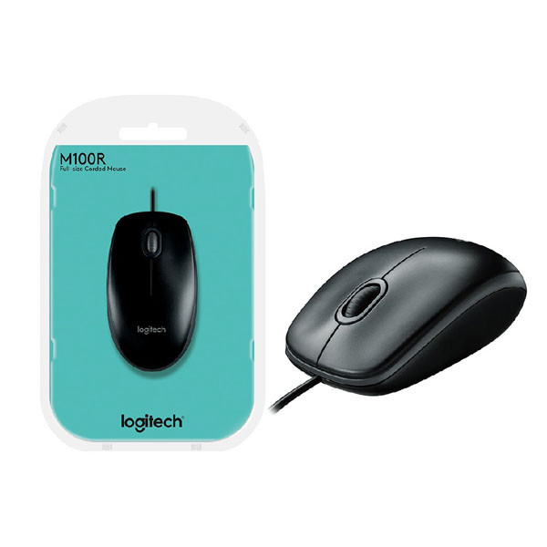 Logitech Wired Mouse - M100R Black