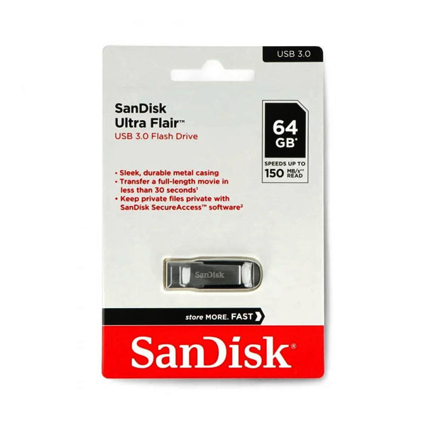 SanDisk Ultra Flair Drive - USB 3.0 64GB