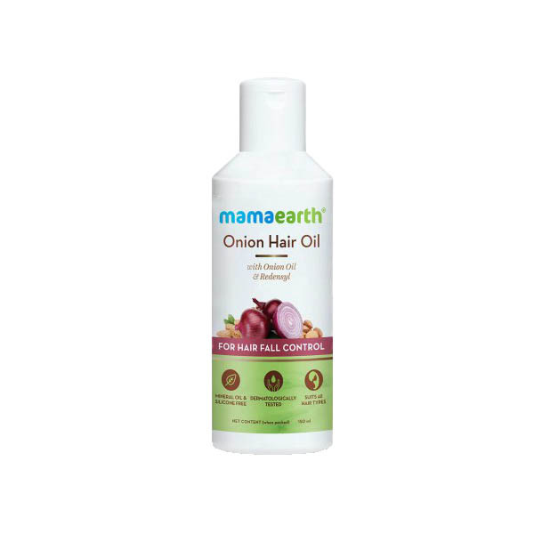  - MamaEarth Onion Hair Oil For Hair Fall Control(Onion Oil &  Redensyl), 150ml