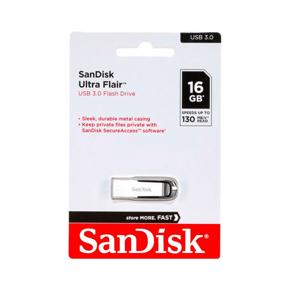 SanDisk Ultra Flair Drive - USB 3.0 16GB