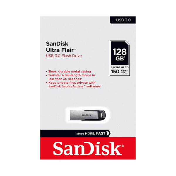 SanDisk Ultra Flair Drive - USB 3.0 128GB