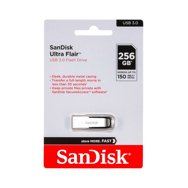 SanDisk Ultra Flair Drive - USB 3.0 256GB